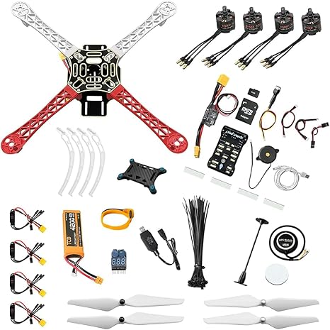 組み立てる F450 ドローン キット、DIY 450mm ホイールベース 4 軸マルチローター ドローン (キット A)