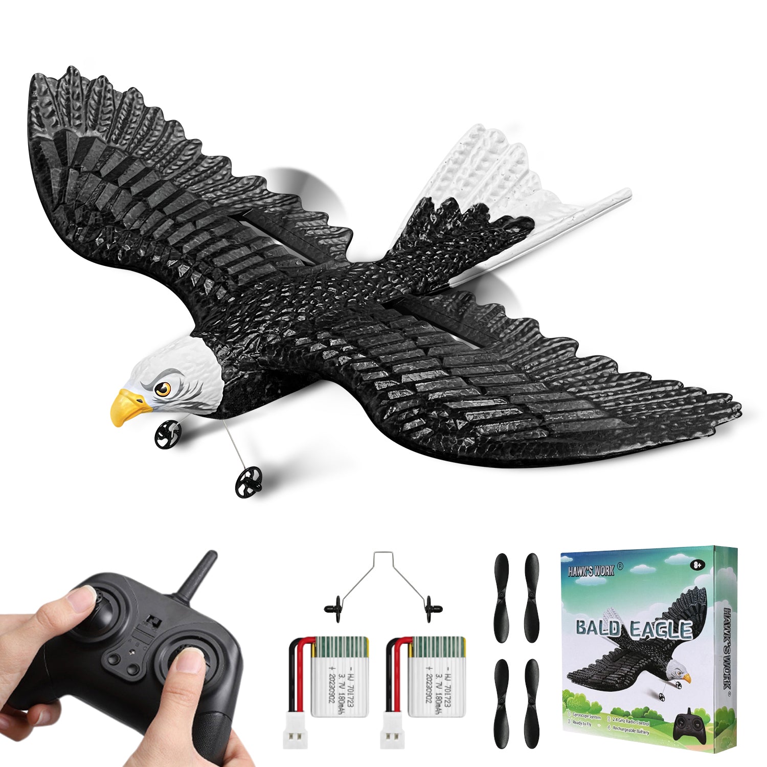 RC Eagle, 2 Channel 2.4 GHz Remote Control Airplane, Easy to Fly
