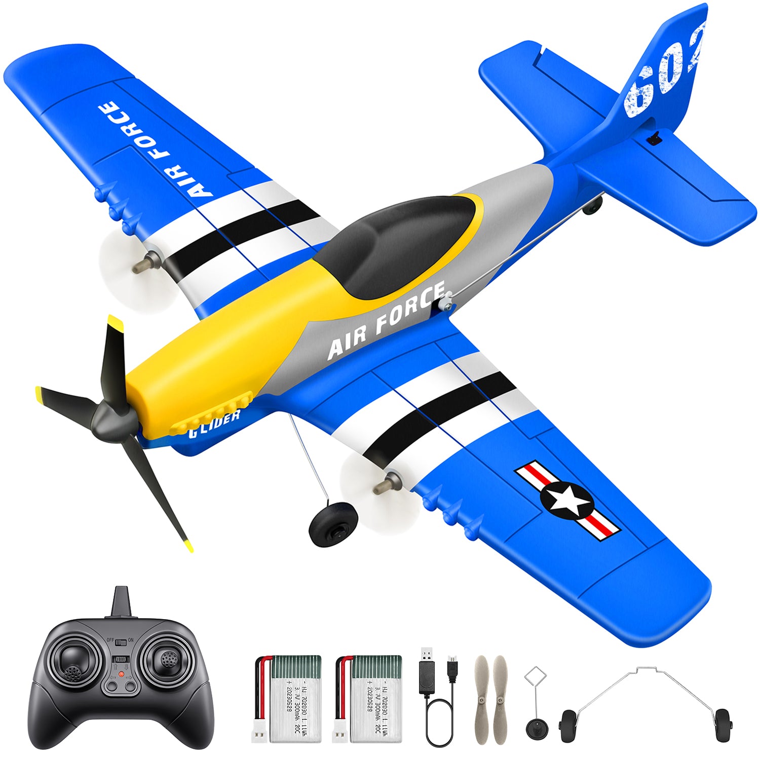 Channel RC Plane P-51D Mustang, Remote Control Airplane Ready to