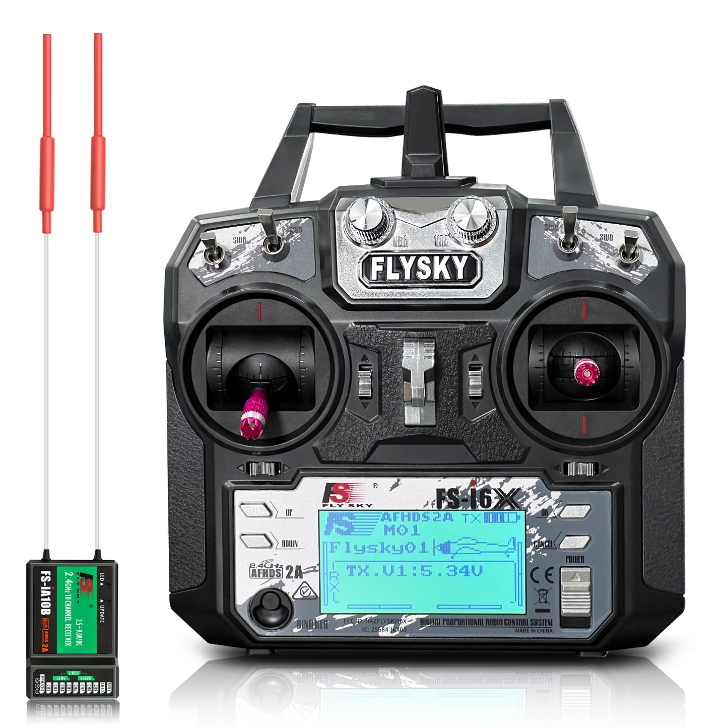 Flysky 10 チャンネル送信機 (FS-I6X) + 受信機 (FS-iA6B/10B)