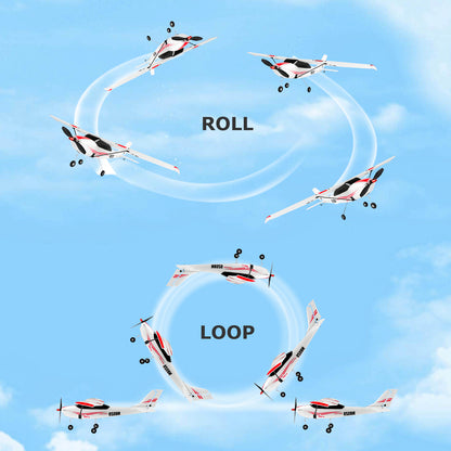4 Channel RC Plane, Remote Control Airplane Cessna Ready to Fly, Brushless Motor 6-axis Gyro Stabilizer 3 Flight Mode Stunt Flying, Easy Trainer for Beginner & Kid