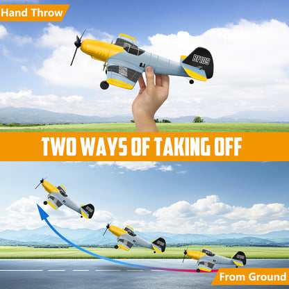 3 Channel RC Plane BF-109, Remote Control Airplane Ready to Fly, 2.4GHz 6-axis Gyro Stabilizer, Easy to Fly for Kids & Beginners