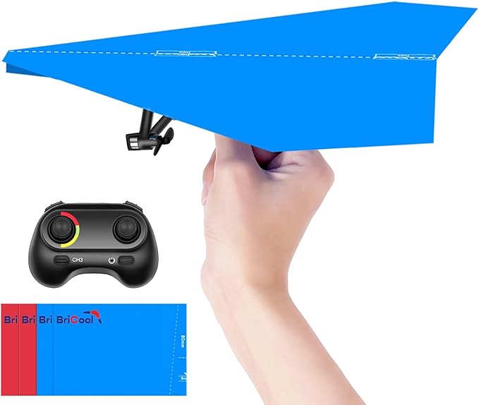 RC Paper Plane, Remote Control Airplane Kit with Colored Papers, Easy ...