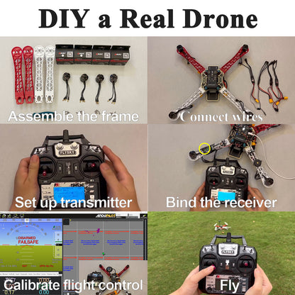 F450 Drone Frame, 450mm Wheelbase Quadcopter Frame Kit with Landing Skid Gear