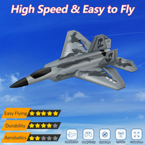 RC F22 Raptor, 2 Channel 2.4 GHz Remote Control Airplane, Easy to Fly ...