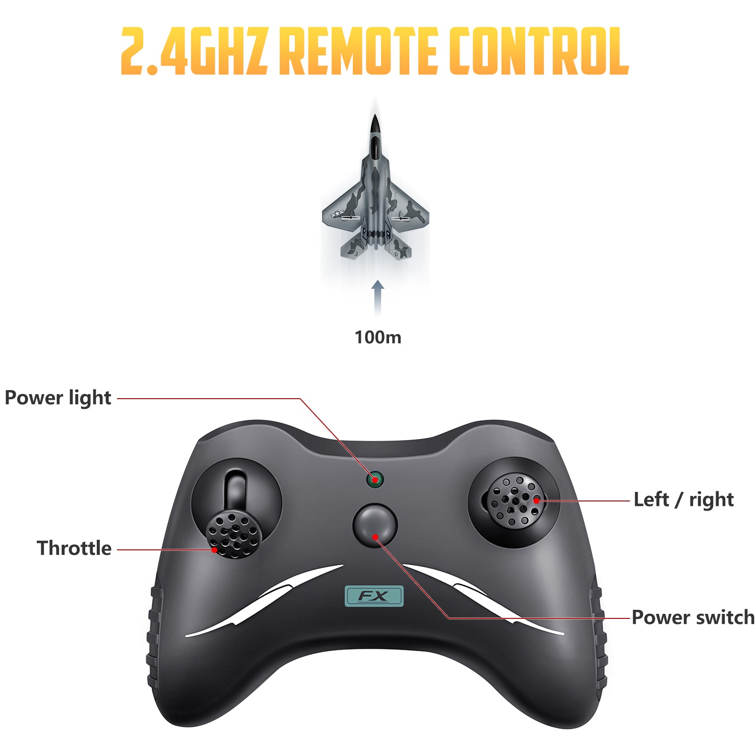 RC F22 Raptor, 2 Channel 2.4 GHz Remote Control Airplane, Easy to Fly ...