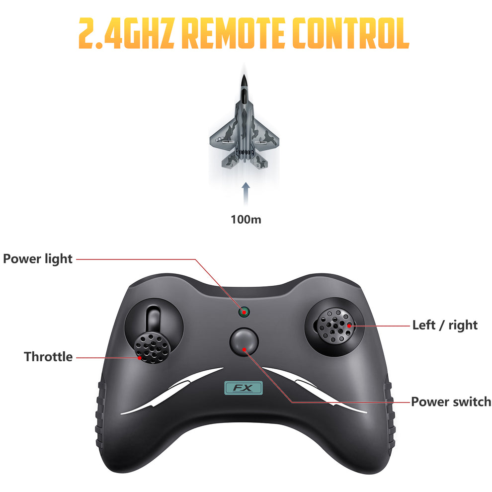 RC F22 Raptor, 2 Channel 2.4 GHz Remote Control Airplane, Easy to Fly ...