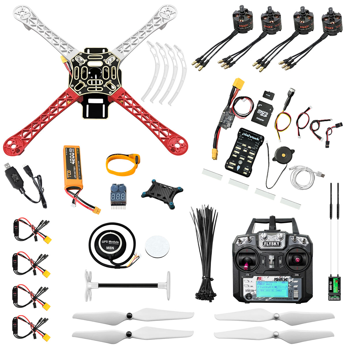 F450 Drone Kit to build, DIY 450mm Wheelbase 4-axis Multi-rotor Drone ...