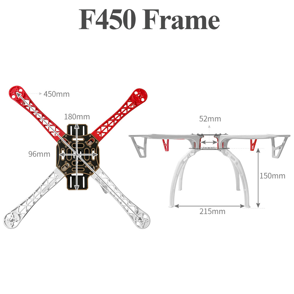 組み立てる F450 ドローン キット、DIY 450mm ホイールベース 4 軸マルチローター ドローン (キット D) 