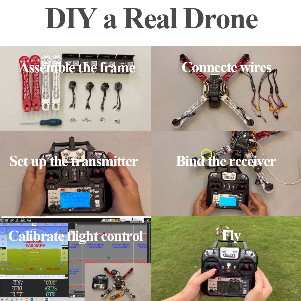 組み立てる F450 ドローン キット、DIY 450mm ホイールベース 4 軸マルチローター ドローン (キット D) 
