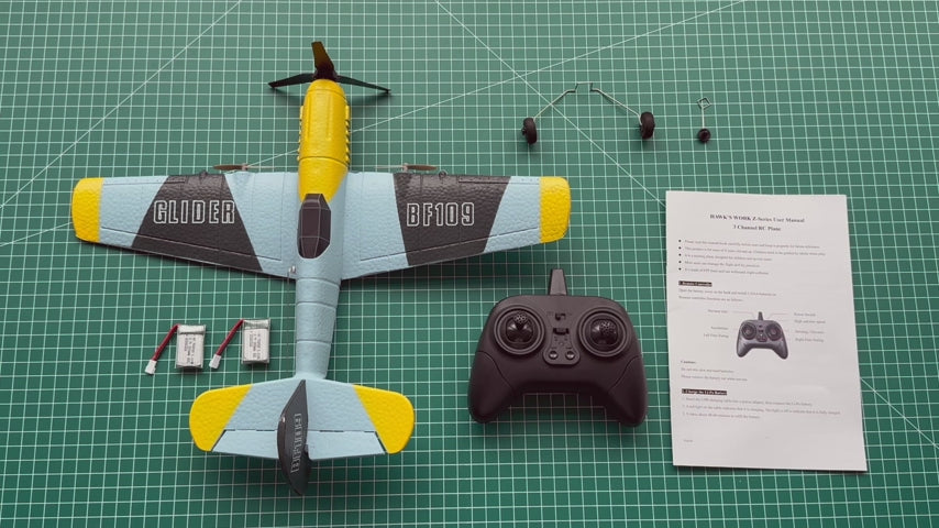3 Channel RC Plane BF-109, Remote Control Airplane Ready to Fly